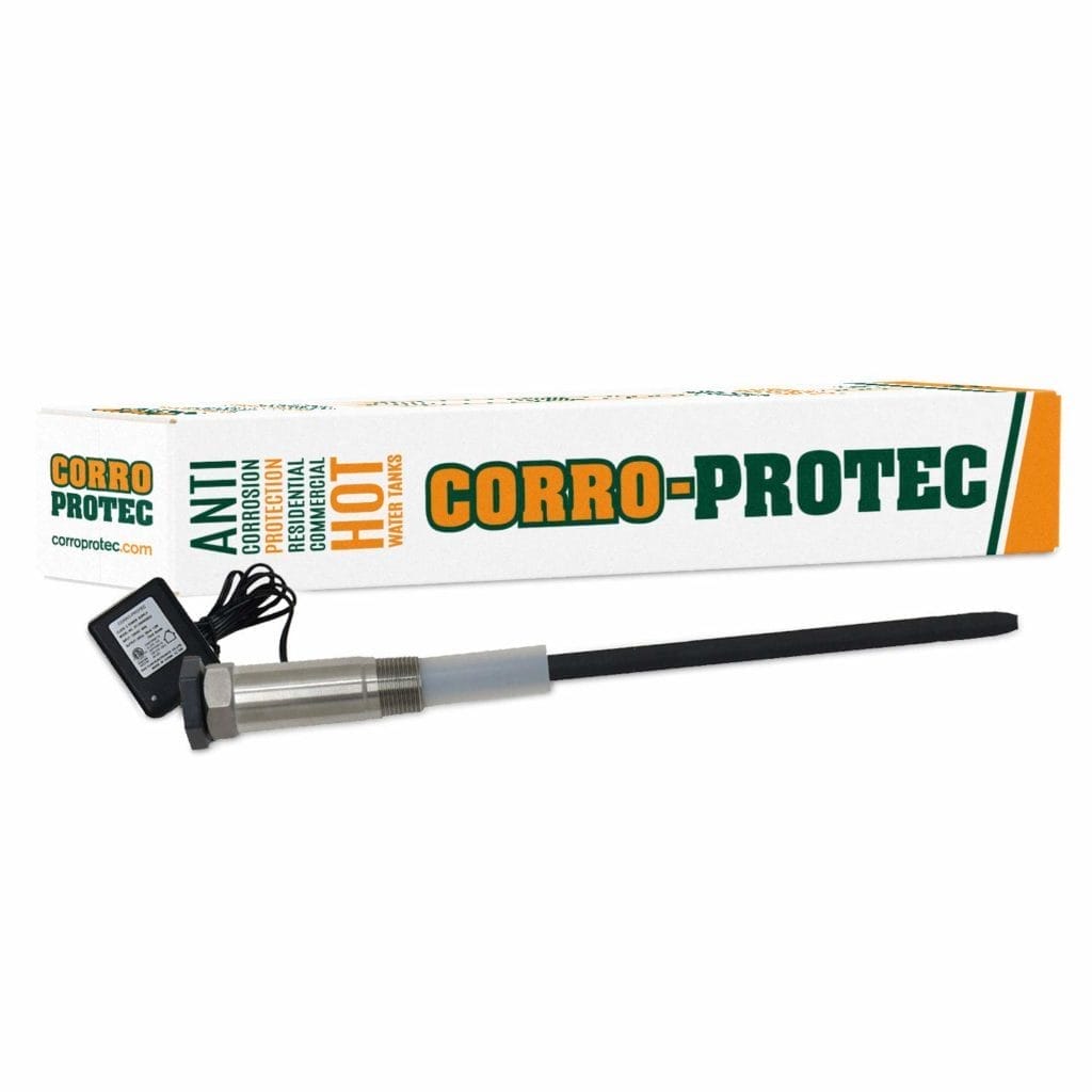 Hot Water Heater Smells Like Sulfur 2 corro-protect anode rod to stop water heater egg smell from sulfur.