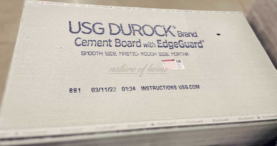 How to Install Cement Board on a Floor for Tile 2 usg durock cement board waiting for installation.