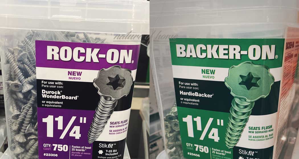 How to Install Cement Board on a Floor for Tile 6 screws for cement board installation.