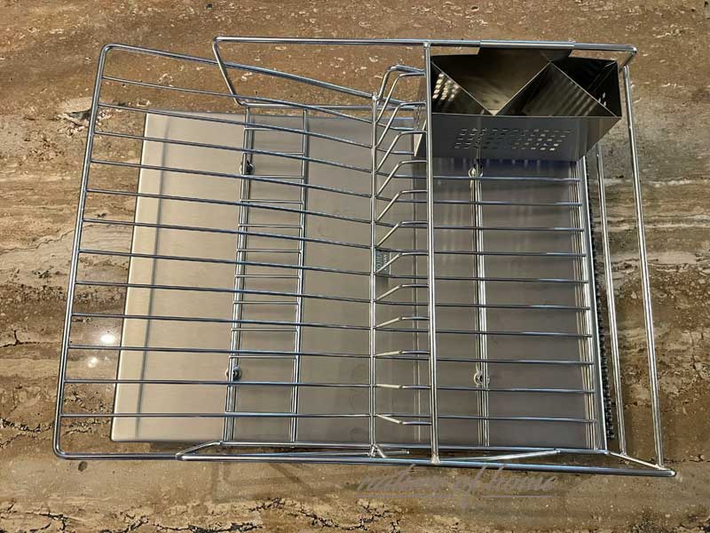 Zojila Rohan Dish Drainer Rack ~ Review 2 rohan dish rack drainer side view
