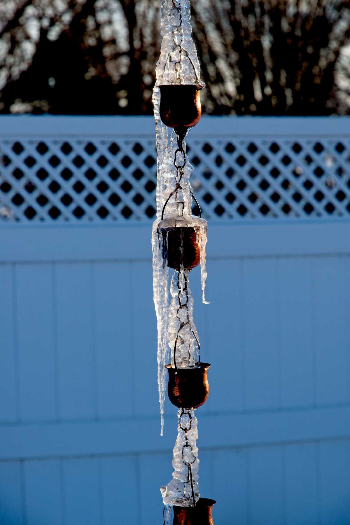 Rain Chains: What They Are + Why You Need One + How to Make Your Own 8 rain chain in winter