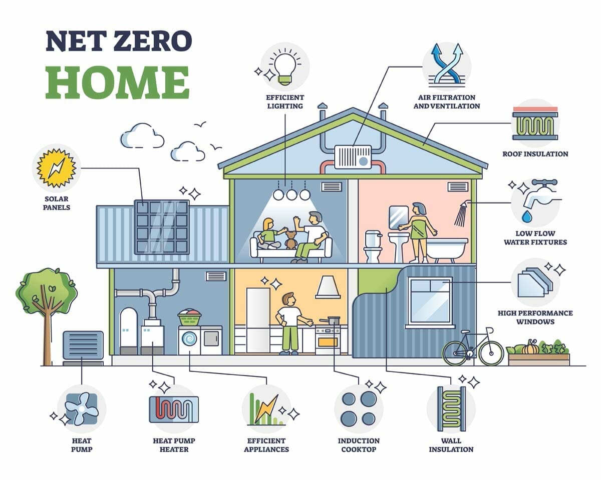 What is Net Zero Building? (Principle, Design & Energy Explained) 2 net zero home building explained