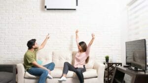 New Tax Credits Available to Make Your Home More Comfortable 1 couple enjoying a new heat pump