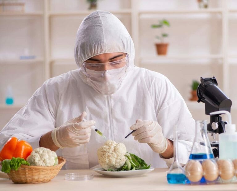 Is Cauliflower Man Made or Natural? (Solved + Fascinating) 4 man made cauliflower, scientist in a lab