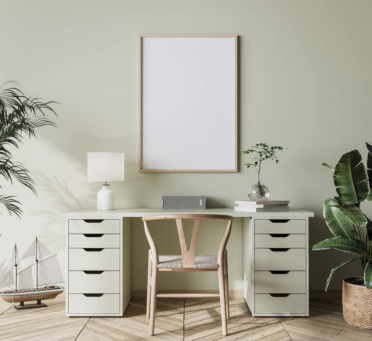 Best Paint Colors For Creativity: Experts Reveal Paint Codes 5 green painted home office to boost creativity