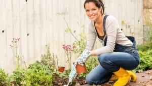 woman gardening