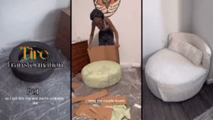 Woman Shares How She DIYed Her Dream Couch Using a Tire 1 Woman Shares How She DIYed Her Dream Couch Using a Tire - image 13