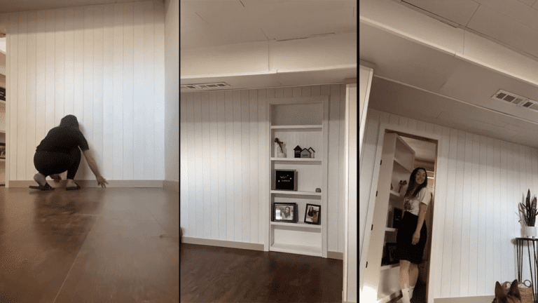 No Ordinary Shelves: Couple Creates DIY Secret Room Using a Bookshelf Door 3 diy secret bookshelf door building process
