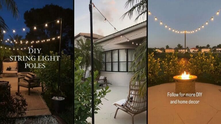 Brighten Up Your Outdoor Space With This Genius DIY String Light Poles 7 Brighten Up Your Outdoor Space With This Genius DIY String Light Poles - diy string light poles