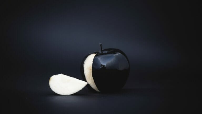 The Rare Black Diamond Apple Variety: Care & Growing Guide 3 black diamond apple sliced open