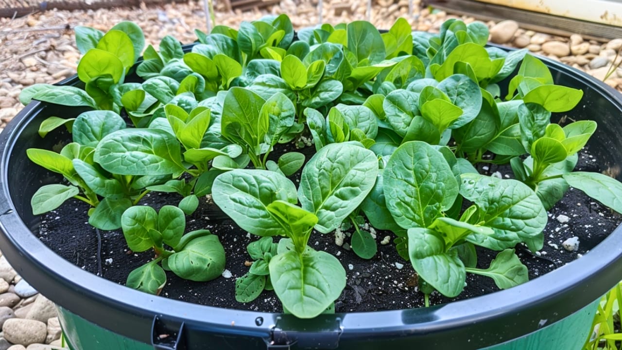 15 Delicious Foods You Can Grow in 5 Gallon Buckets 6 15 Delicious Foods You Can Grow in 5 Gallon Buckets - spinach bucket