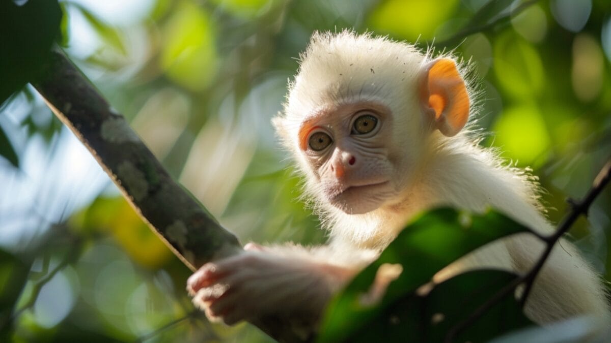 The Ghostly Allure of Albino Monkeys: Nature's Rare & Enchanting Anomalies 4 The Ghostly Allure of Albino Monkeys: Nature's Rare & Enchanting Anomalies - albino monkey