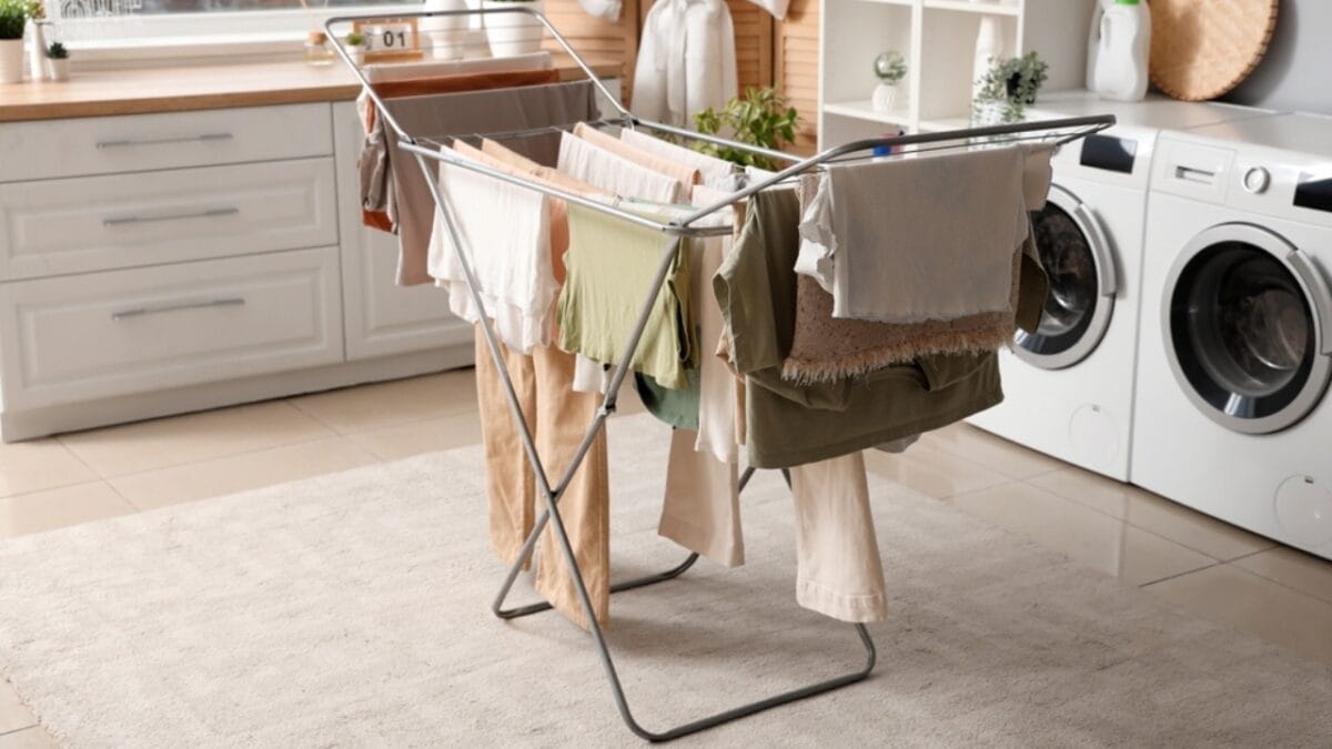 15 Clever Ways to Maximize Space in Your Tiny Laundry Room - drying rack laundry ss2423017121
