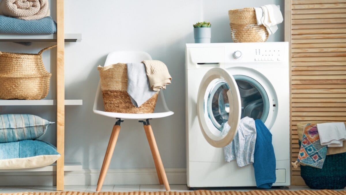 15 Clever Ways to Maximize Space in Your Tiny Laundry Room - small washing ss1336580150