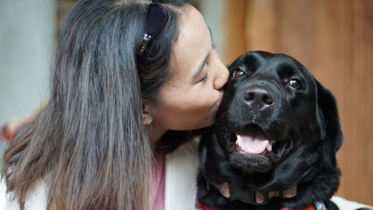 The Irresistible Allure of 11 Black Dog Breeds 13 The Irresistible Allure of 11 Black Dog Breeds - woman kissing black dog ss2446485335