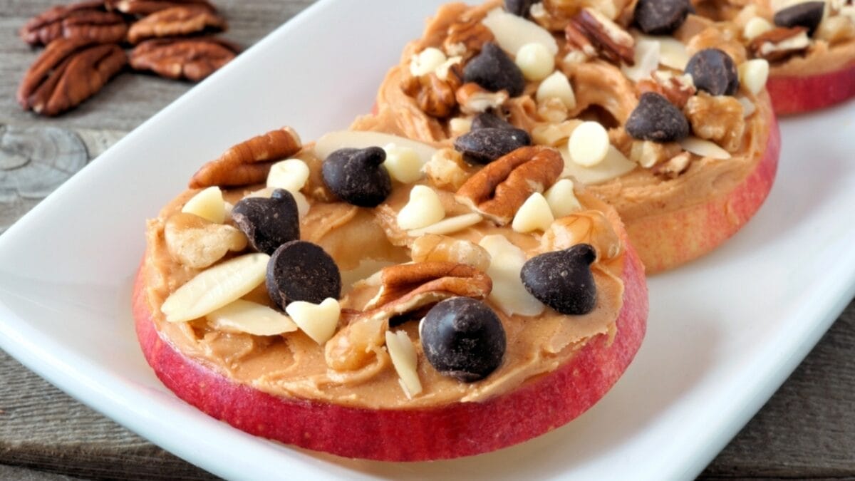 Satisfy Your Sweet Tooth With These 10 Diabetic-Friendly Desserts - Apple Slices with Peanut Butter ss323548961