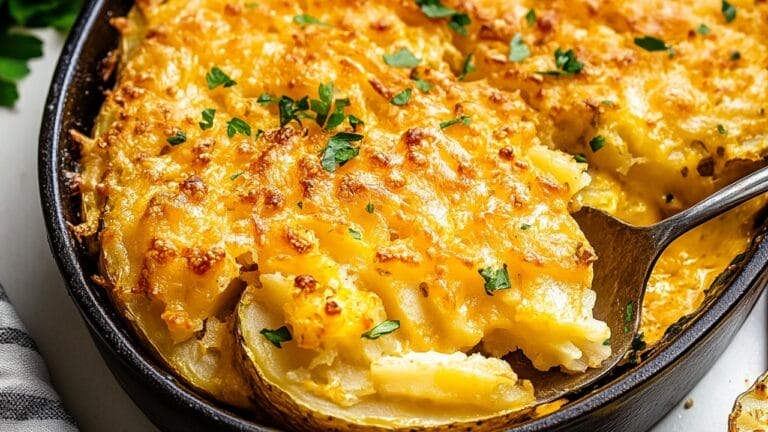 The Best Cheesy Baked Potatoes Recipe, No Cans Required 6 The Best Cheesy Baked Potatoes Recipe, No Cans Required - Baked Cheesy Potatoes