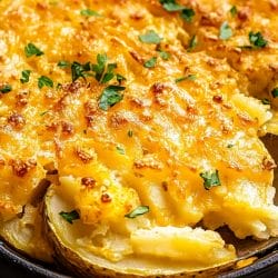The Best Cheesy Baked Potatoes Recipe, No Cans Required 4 The Best Cheesy Baked Potatoes Recipe, No Cans Required - Baked Cheesy Potatoes