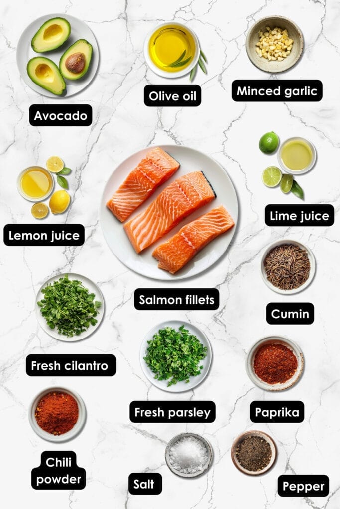 The Perfect Balance of Flavor & Health with Baked Salmon with Avocado Mash 3 The Perfect Balance of Flavor & Health with Baked Salmon with Avocado Mash - Baked Salmon Ingredients Ai3