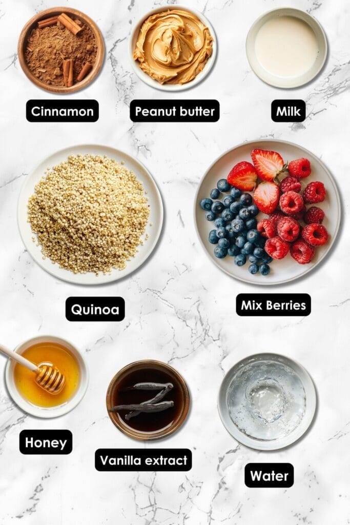 Start Your Day Right with a Slow Cooker Quinoa Breakfast Bowl 3 Start Your Day Right with a Slow Cooker Quinoa Breakfast Bowl - Breakfast Quinoa ingredients