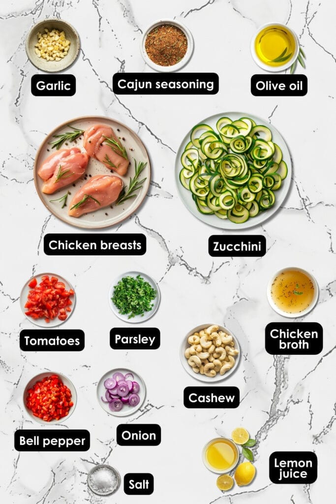 Spice Up Your Meals with These Super Healthy Cajun Chicken Zucchini Noodles 3 Spice Up Your Meals with These Super Healthy Cajun Chicken Zucchini Noodles - Cajun Chicken Zucchini Noodles Ingredients