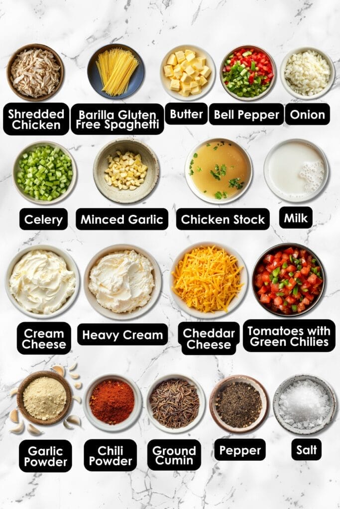 Homemade Chicken Spaghetti Bake Without Canned Soup 3 Homemade Chicken Spaghetti Bake Without Canned Soup - Chicken Spaghetti Bake ingredients