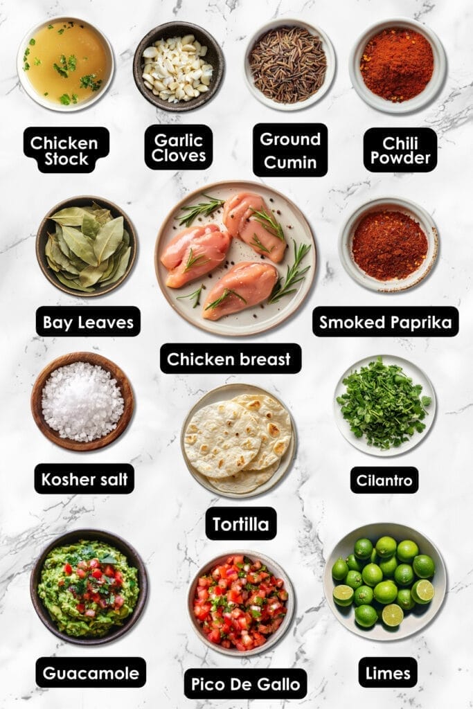 Slow-Cooker Chicken Tacos That are So Tasty & Easy, You’ll Never Want to Make Tacos Any Other Way - Chicken Tacos ingredients