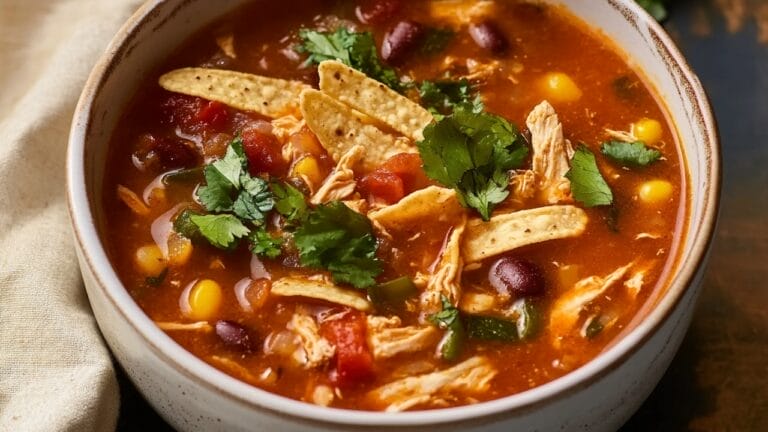 Effortless Slow-Cooker Chicken Tortilla Soup Recipe 7 Effortless Slow-Cooker Chicken Tortilla Soup Recipe - Chicken Tortilla Soup 1
