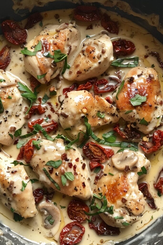 This Creamy Chicken & Sun-Dried Tomatoes Recipe Is About to Be Your New Favorite Weeknight Dish 2 This Creamy Chicken & Sun-Dried Tomatoes Recipe Is About to Be Your New Favorite Weeknight Dish - Cooking Creamy Chicken Ai1