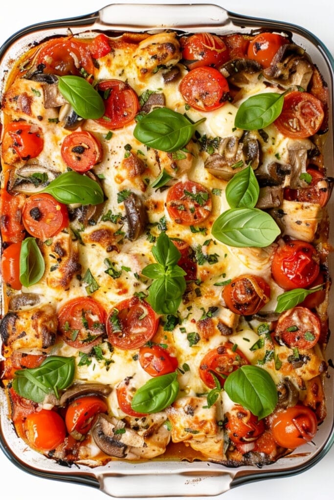 16 Low-Carb, High-Protein Meals to Transform Your Weeknight Dinners 6 16 Low-Carb, High-Protein Meals to Transform Your Weeknight Dinners - Cooking Mozzarella Bake Ai3