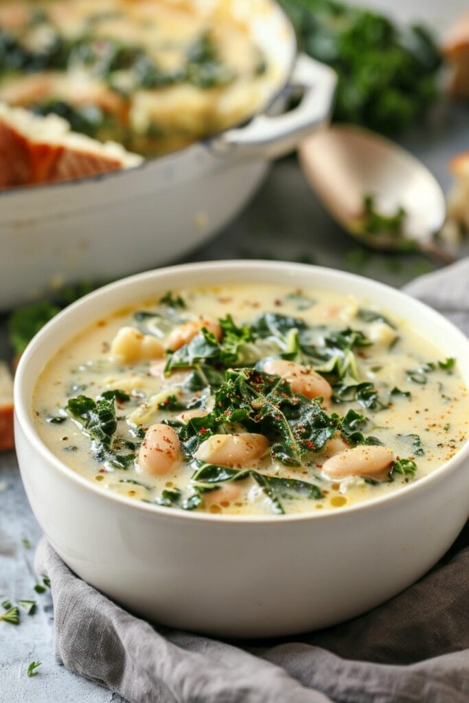 Creamy Kale and White Bean Soup: A Healthy Bowl of Comfort 2 Creamy Kale and White Bean Soup: A Healthy Bowl of Comfort - Creamy Kale White Bean Soup pin