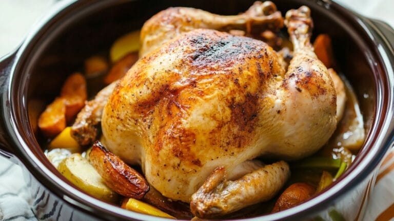 This Juicy, Tasty & Convenient Crockpot Whole Chicken Recipe Will Make You a Slow-Cooking Convert - Crockpot Whole Chicken