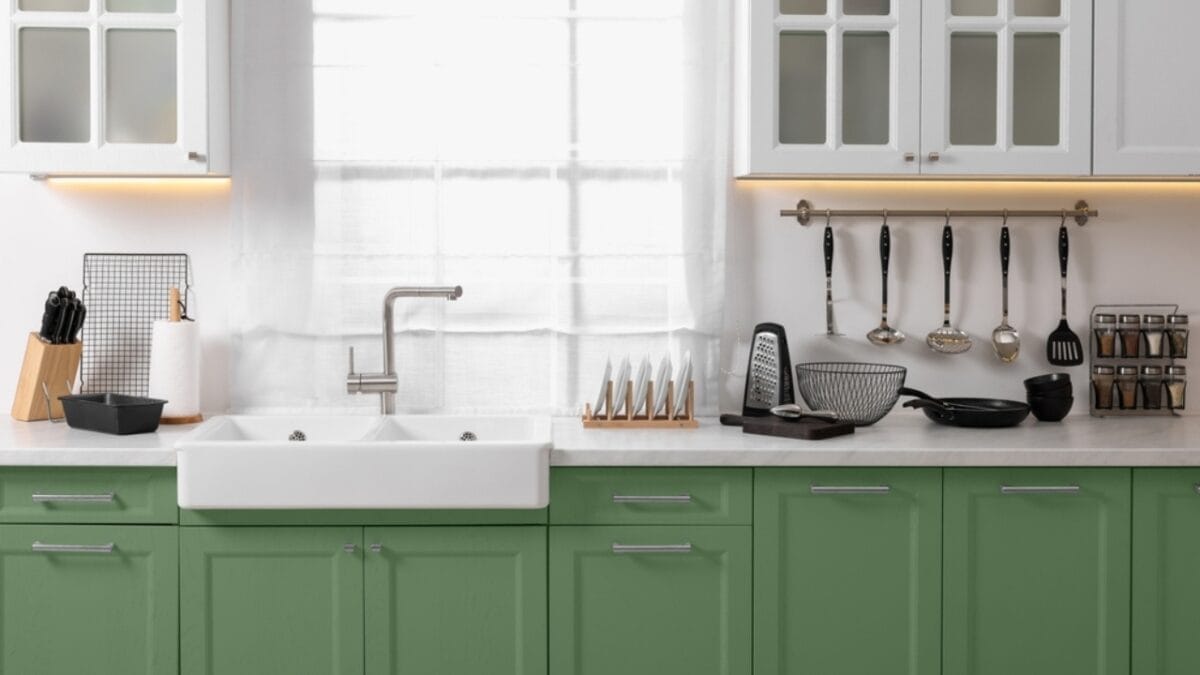 Joanna Gaines' Favorite Nature-Inspired Hue for Kitchen Cabinet Makeovers - Embrace the Serenity of Sage Green ss2473406833