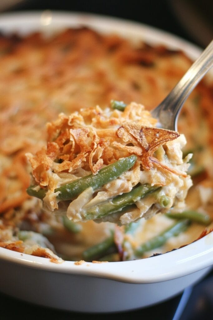 Reinventing the Thanksgiving Classic Slow Cooker Green Bean Casserole - Green Bean Casserole pin