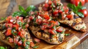A Taste of Italy with Grilled Bruschetta Chicken Recipe in 30 Minutes - Grilled Bruschetta Chicken