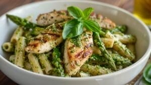 Fire Up the Grill for Grilled Chicken & Asparagus Pesto Pasta 1 Fire Up the Grill for Grilled Chicken & Asparagus Pesto Pasta - Grilled Chicken and Asparagus Pesto Pasta