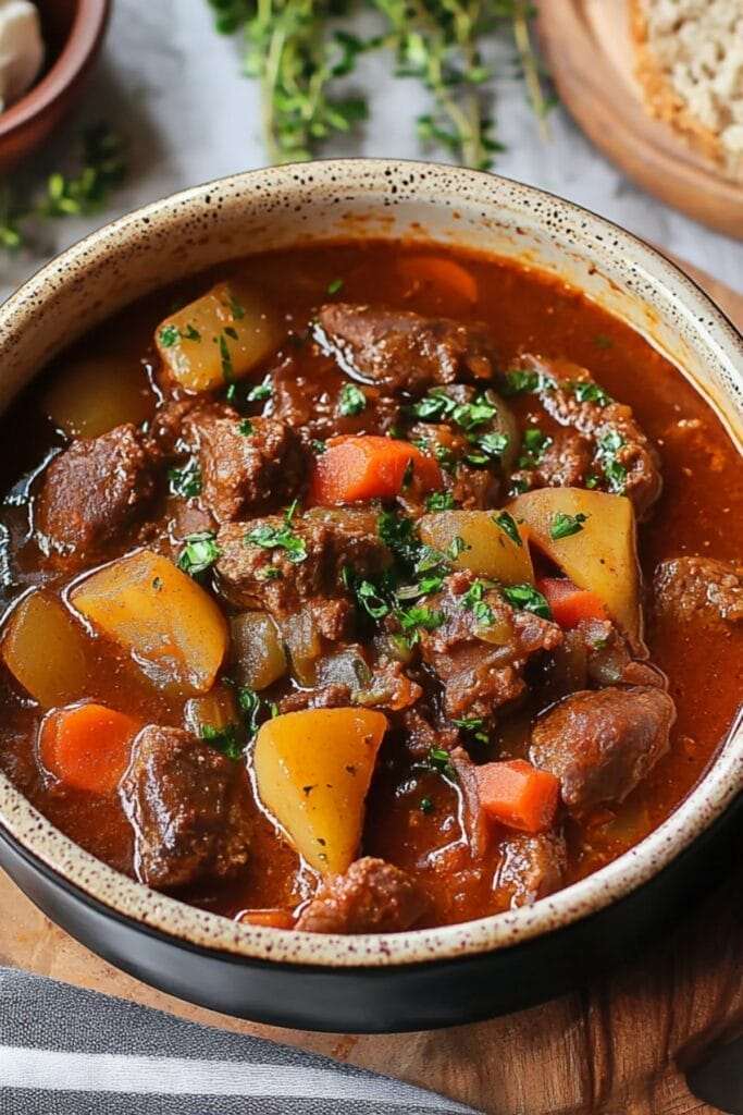 Savor the Heritage of the Slow Cooker Hungarian Goulash - Hungarian Goulash pin 1
