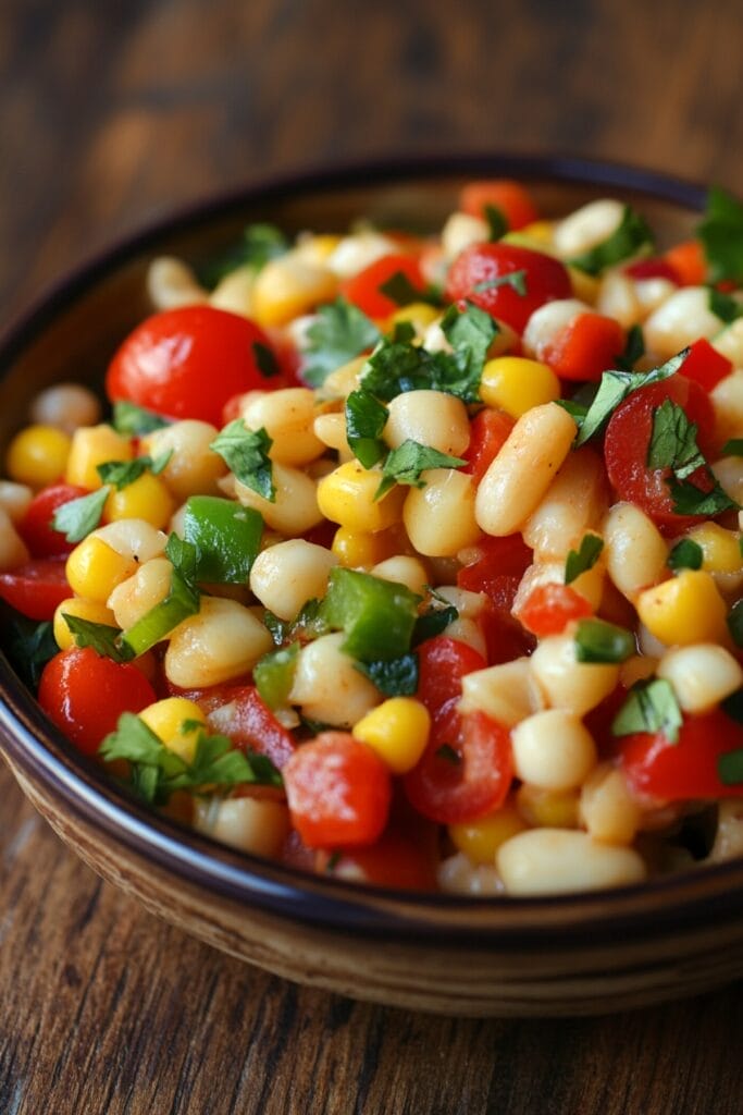 This Colorful, Veggie-Packed Mediterranean Succotash Will Be Your New Summer Obsession 2 This Colorful, Veggie-Packed Mediterranean Succotash Will Be Your New Summer Obsession - Mediterranean Succotash pin