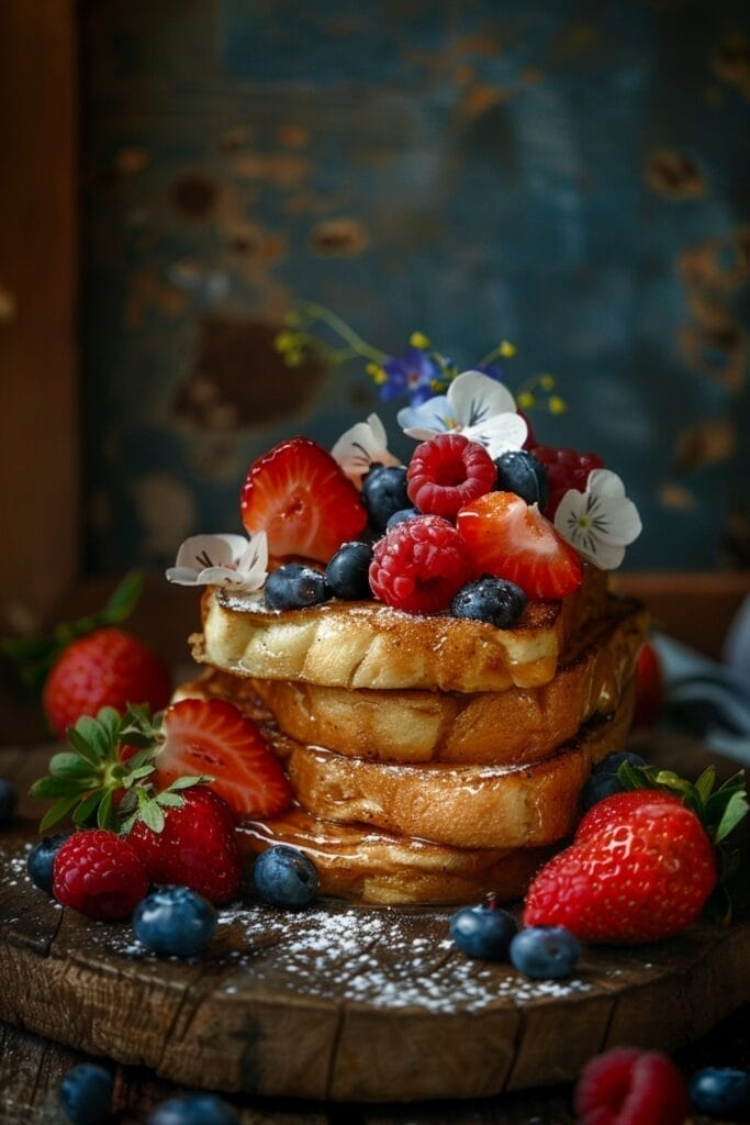 Triple-Berry French Toast Recipe: A Slow-Cooker Breakfast Delight 2 Triple-Berry French Toast Recipe: A Slow-Cooker Breakfast Delight - Mix Berries French toast pin