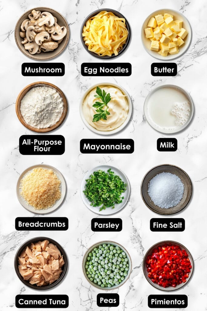 Comfort Food Classic Gets a Makeover: No-Soup Tuna Noodle Casserole 3 Comfort Food Classic Gets a Makeover: No-Soup Tuna Noodle Casserole - No Soup Tuna Noodle Casserole ingredients