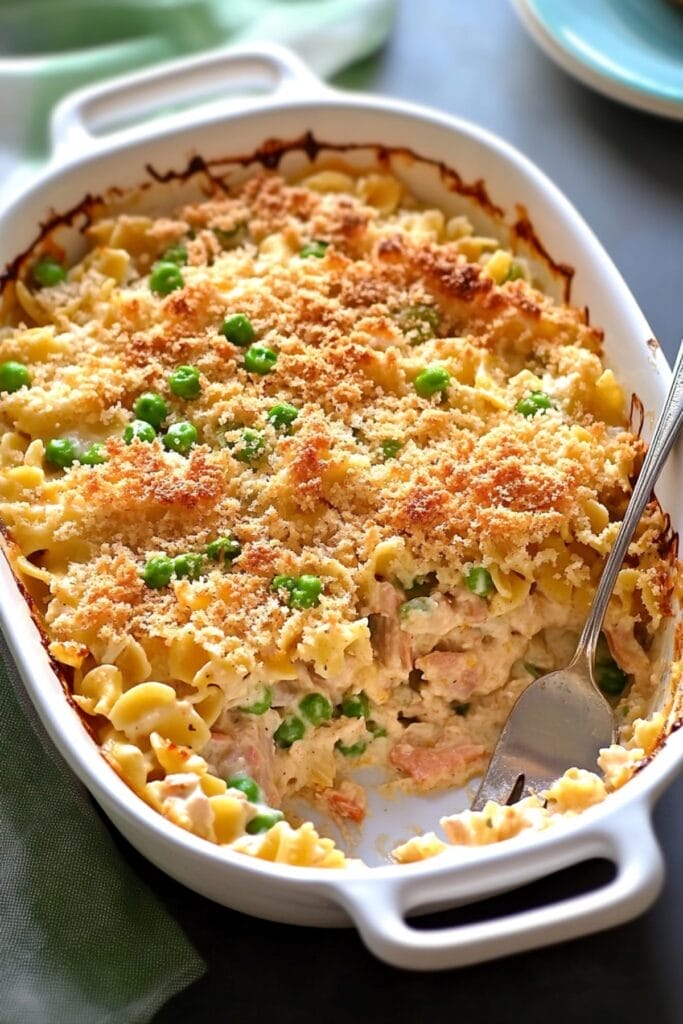 Comfort Food Classic Gets a Makeover: No-Soup Tuna Noodle Casserole 2 Comfort Food Classic Gets a Makeover: No-Soup Tuna Noodle Casserole - No Soup Tuna Noodle Casserole pin