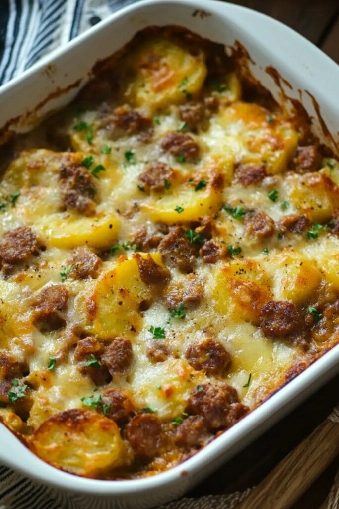 The Comforting Potato Sausage Casserole Everyone’s Talking About 2 The Comforting Potato Sausage Casserole Everyone’s Talking About - Potato Sausage Casserole pin