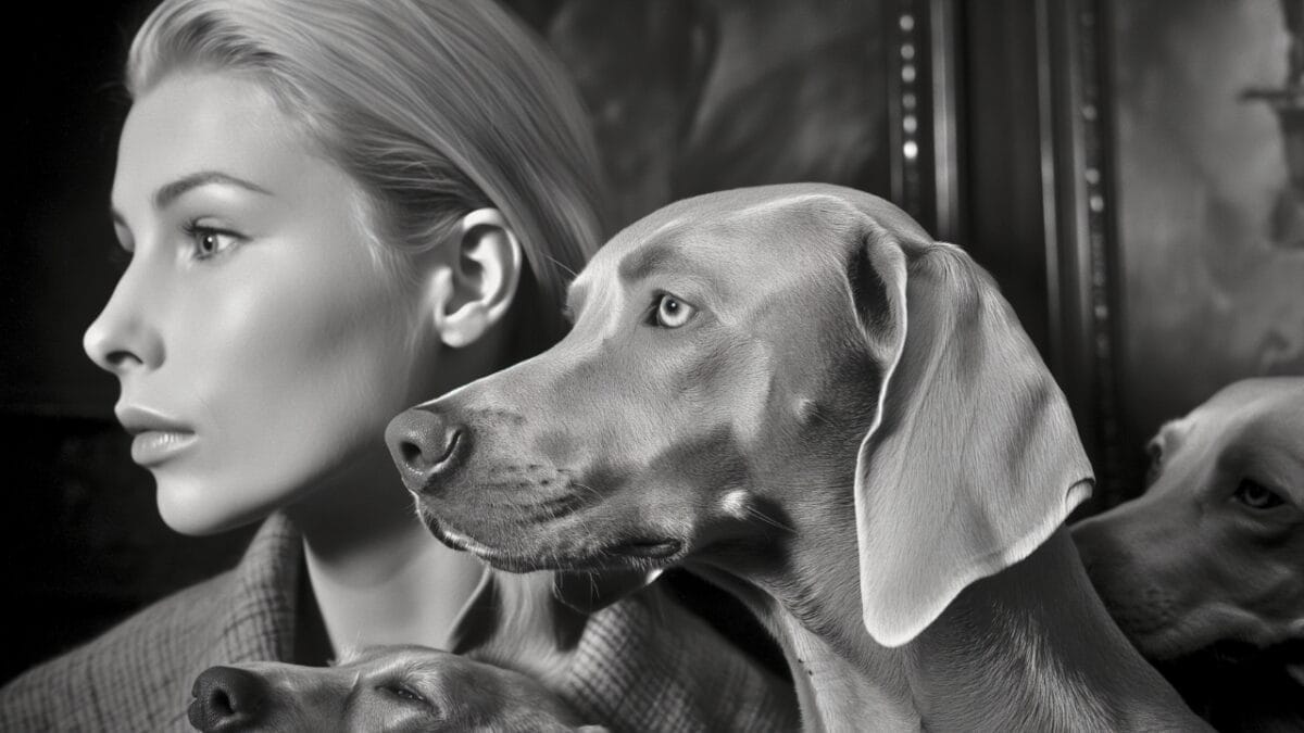 The Weimaraner's Rise to Fame: 10 Facts Behind the 2024 Crufts Victor - Realistic shot Grace Kelly with her Weimaraner mj