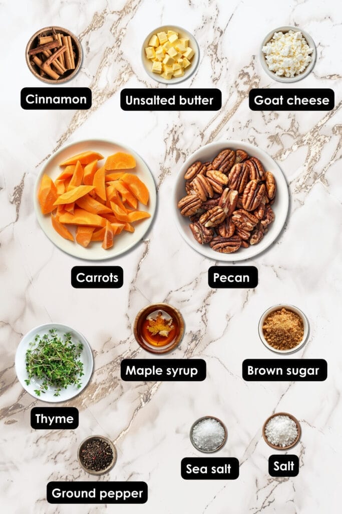 Roasted Carrots Reinvented with Pecans & Goat Cheese 3 Roasted Carrots Reinvented with Pecans & Goat Cheese - Roasted Carrots Reinvented with Pecans and Goat Cheese Ingredients