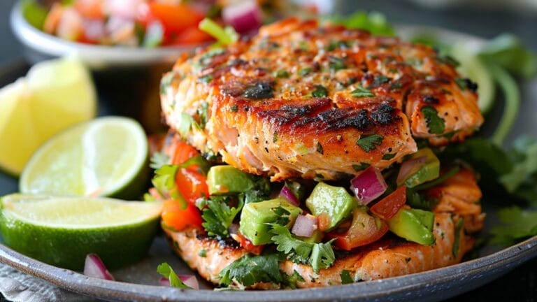 Salmon Burgers with Avocado Salsa: The Healthy "Burger" You Never Knew You Needed 10 Salmon Burgers with Avocado Salsa: The Healthy "Burger" You Never Knew You Needed - Salmon Burger with Avocado Salsa
