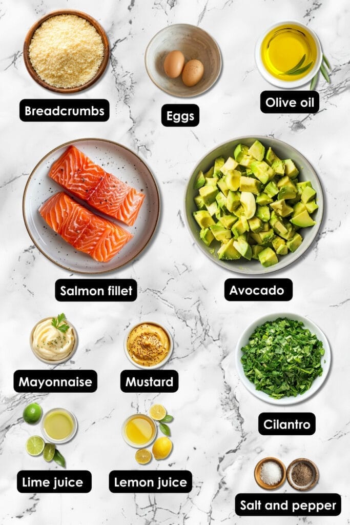 Salmon Burgers with Avocado Salsa: The Healthy "Burger" You Never Knew You Needed 3 Salmon Burgers with Avocado Salsa: The Healthy "Burger" You Never Knew You Needed - Salmon Burger with Avocado Salsa Ingredients