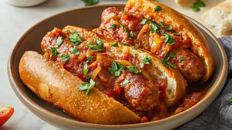 This Slow Cooker Sausage with Sauce Is So Good, It'll Make You Ditch the Grill 3 This Slow Cooker Sausage with Sauce Is So Good, It'll Make You Ditch the Grill - Slow Cooker Sausage With Sauce