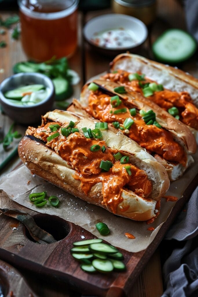 Slow-Cooker Buffalo Chicken Sandwiches: Bold Flavor Made Easy 2 Slow-Cooker Buffalo Chicken Sandwiches: Bold Flavor Made Easy - Slow cooker chicken Buffalo Sandwich pin