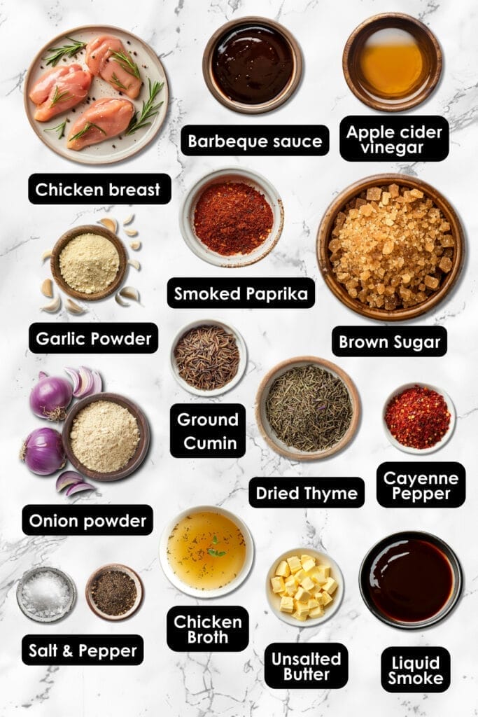 Ditch the Smoker: Make Mouthwatering Smokehouse Chicken in Your Slow Cooker - Smokehouse Chicken ingredients