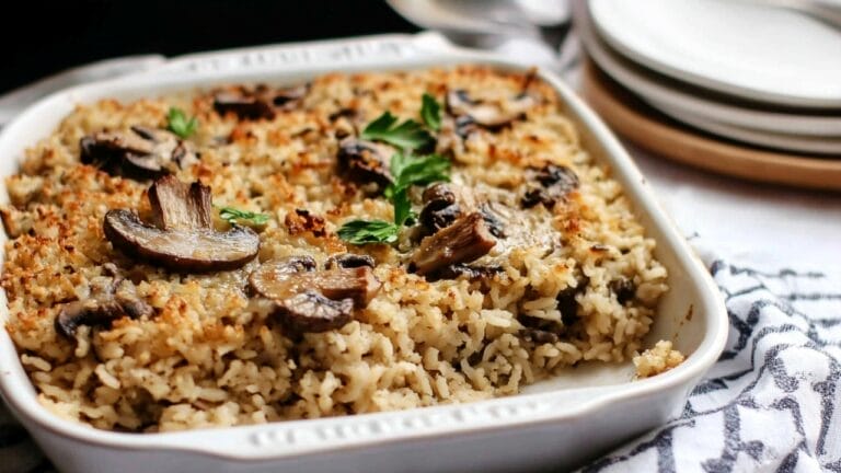 One-Pot Vegan Mushroom Rice Casserole for Busy Nights 8 One-Pot Vegan Mushroom Rice Casserole for Busy Nights - Vegan Mushroom Rice Casserole